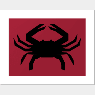 Radioactive Crab Logo Black on Red Posters and Art